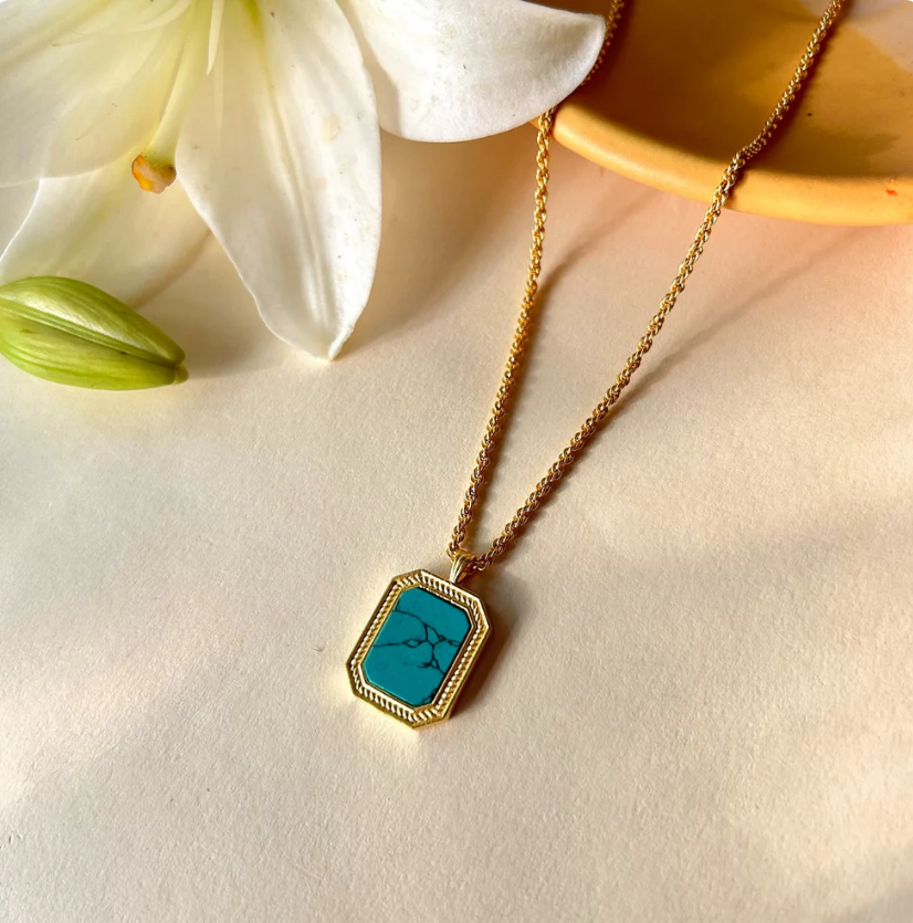 Soul Soothe Pendant Necklace with Turquoise - Relationships