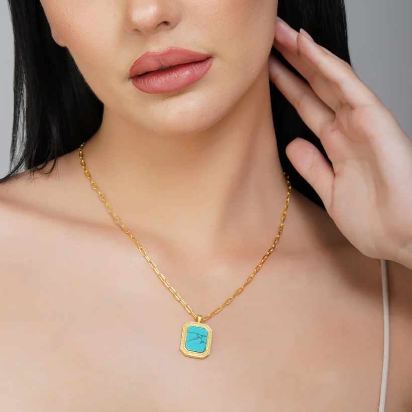 Soul Soothe Pendant Necklace with Turquoise - Relationships