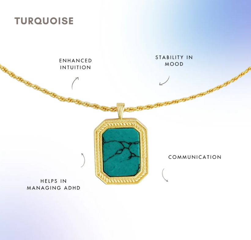 Soul Soothe Pendant Necklace with Turquoise - Relationships