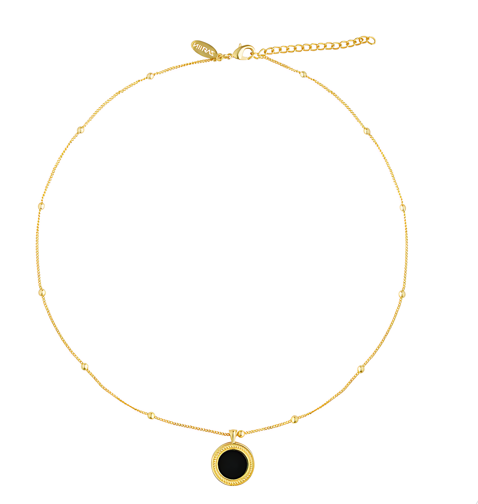 Healing Touch Pendant Necklace with Black Onyx - Protection