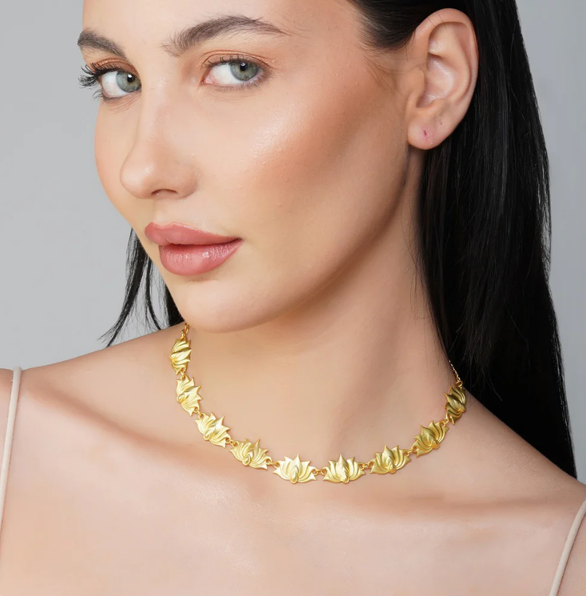 Tranquil Moods Lotus Choker Necklace