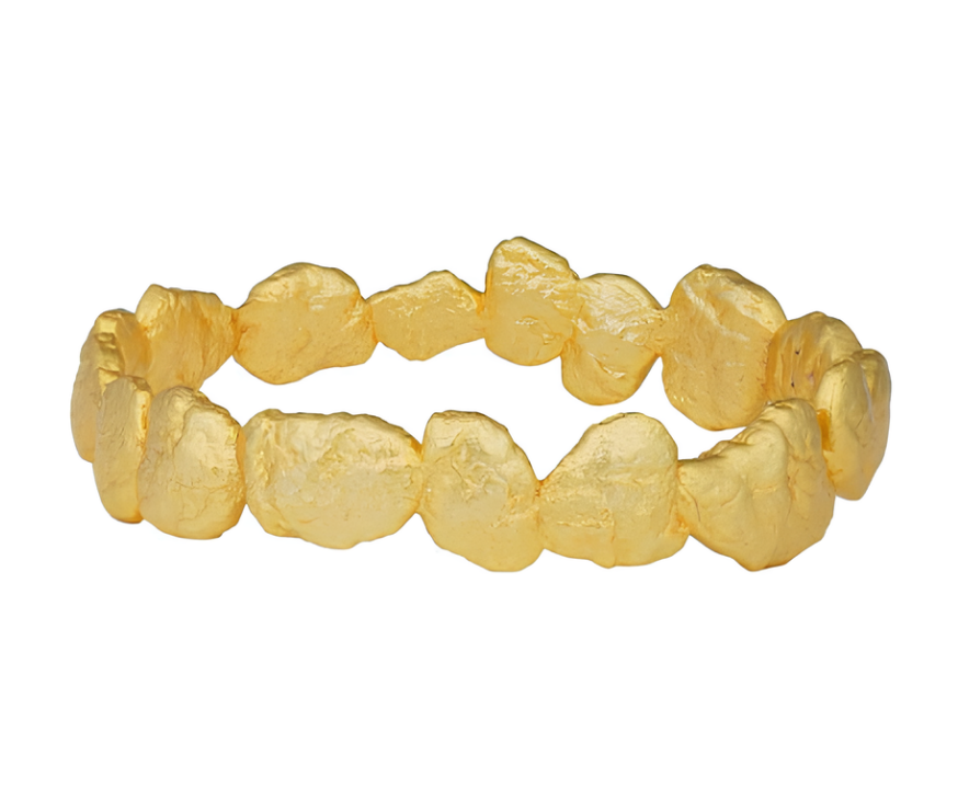 Gold Nuggets Gold Tone Bangle