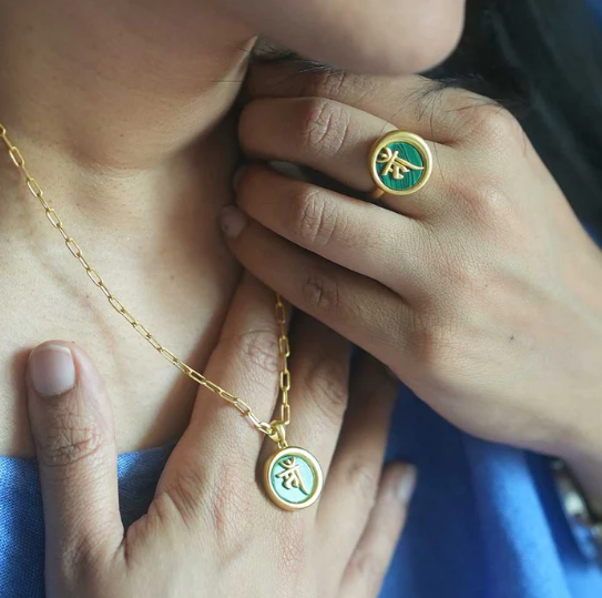 Ma Mother's ring with machalite