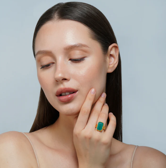 Style never fades green onyx ring