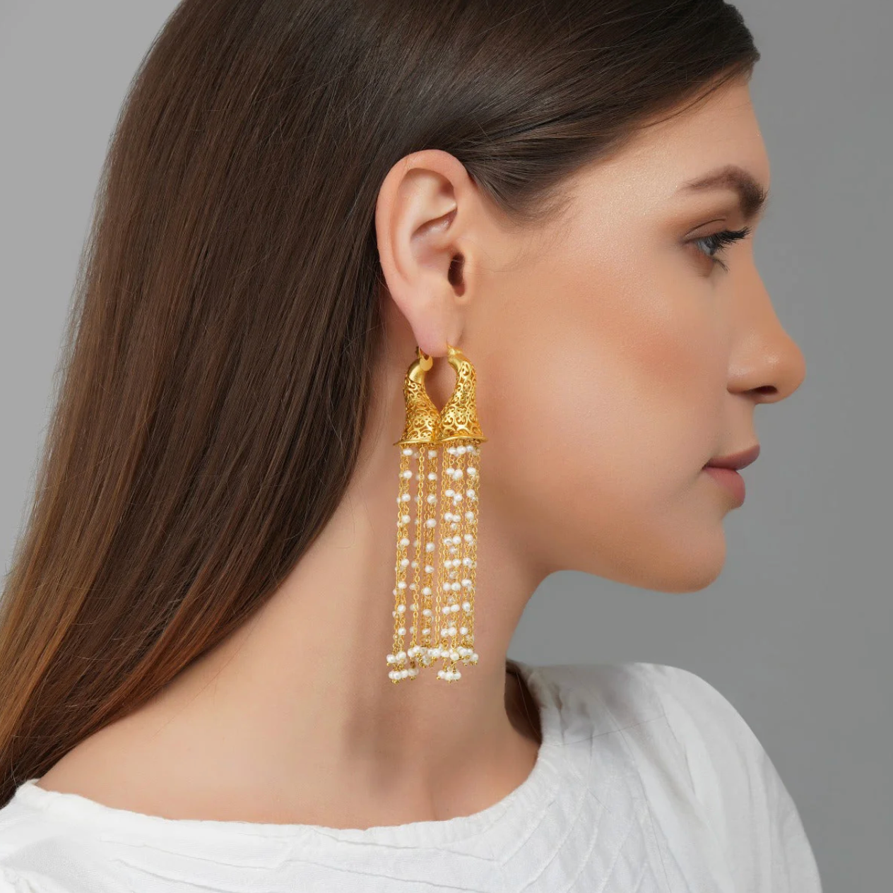 Gull statement earrings