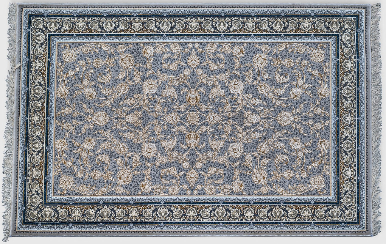 Afsaneh Silk All-Over Floral Rug – Kashmiri Inspired Vine Weave