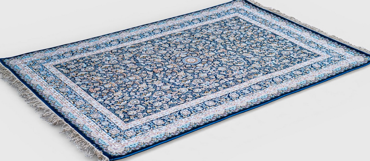 Mehrnaz Silk Medallion Carpet – Kashmiri Inspired Floral Weave