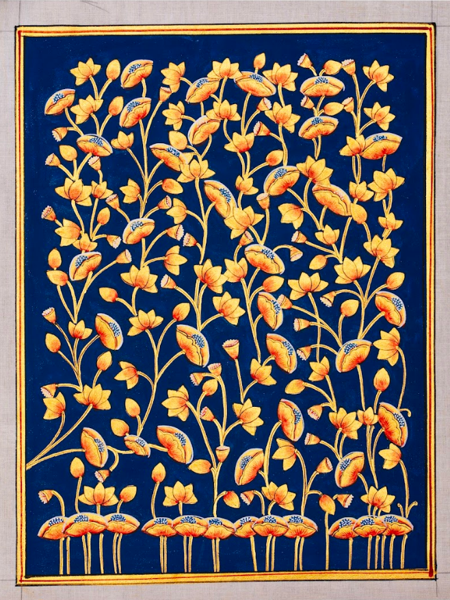 Garden of Golden Blossoms - Pichwai Painting