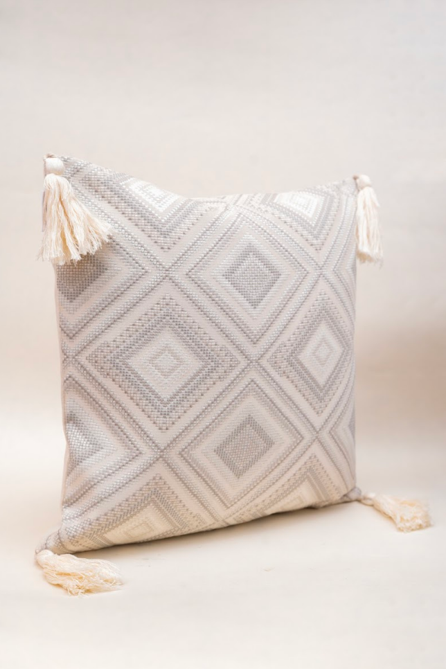 Ivory Rhythm Geometric Cushion Covers - Set of Four