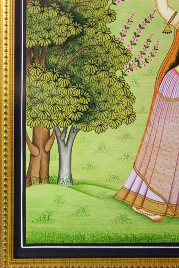 The Peacock Companion - A Kangra Miniature