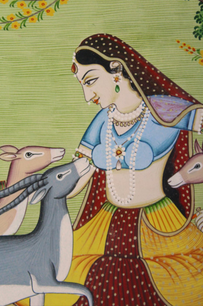 Radha in the Forest – A Kangra Miniature