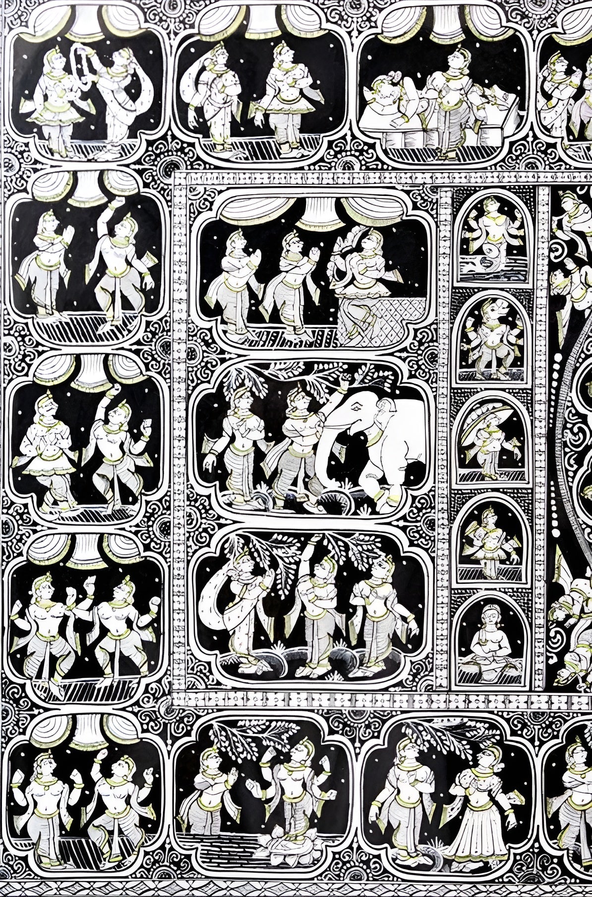 Bala Krishna Life Story at Brindavan - Orissa Pattachitra Painting