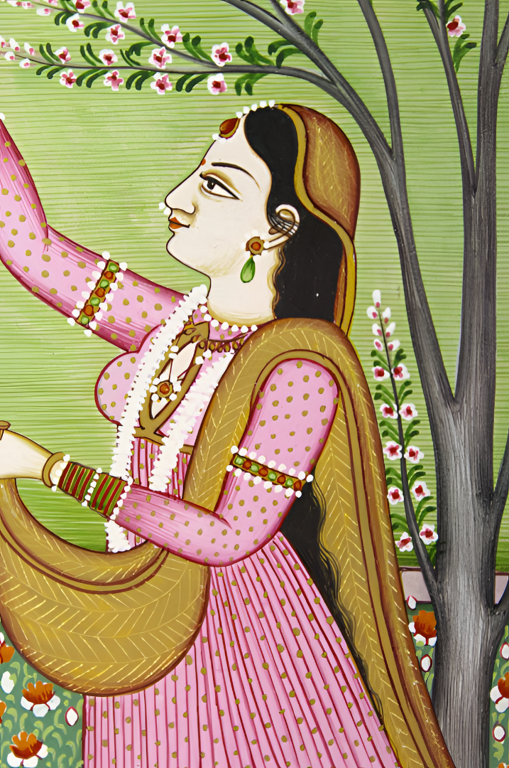 Garden Reverie – A Kangra Miniature