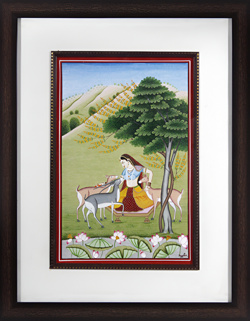 Radha in the Forest – A Kangra Miniature