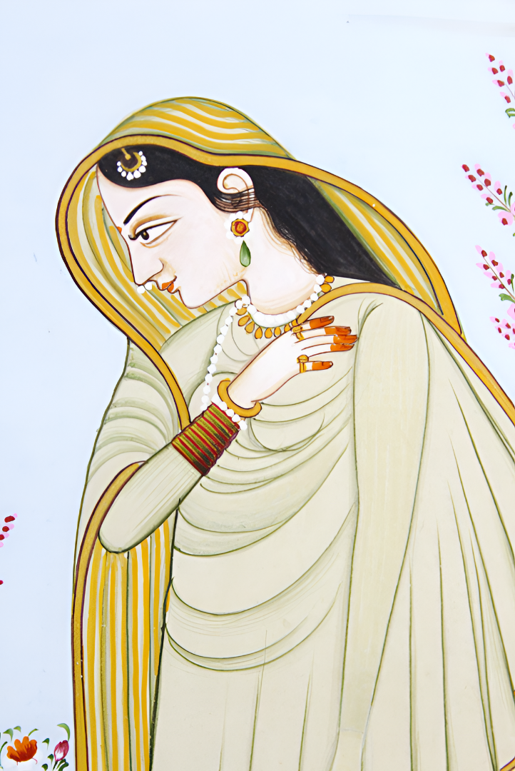 Solitude in Snow – A Kangra Miniature