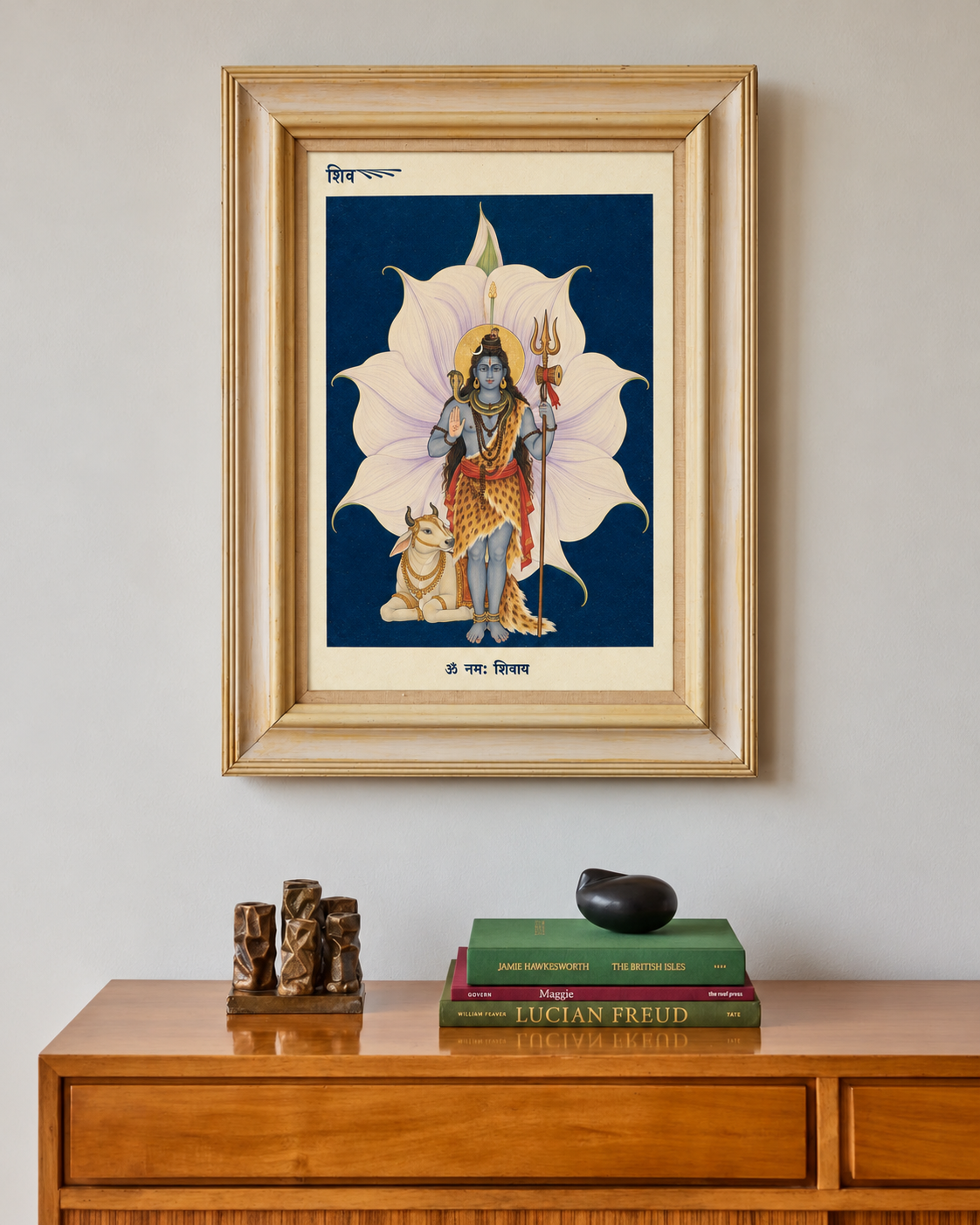 Art Print – “Namah Shivaya”: Lord Shiva with Nandi and Trishul