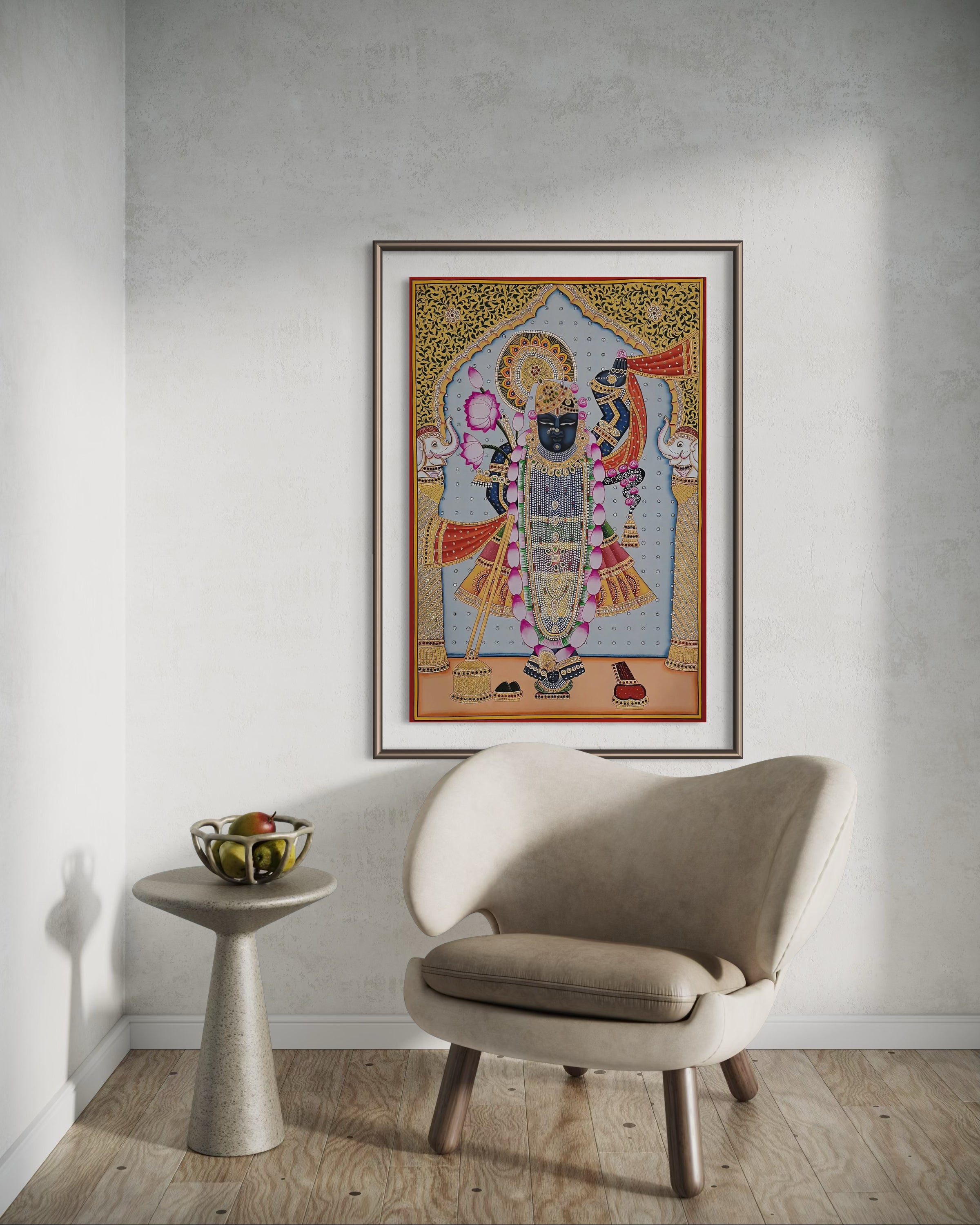 Pichwai- Lord Shrinathji- In 24k Gold