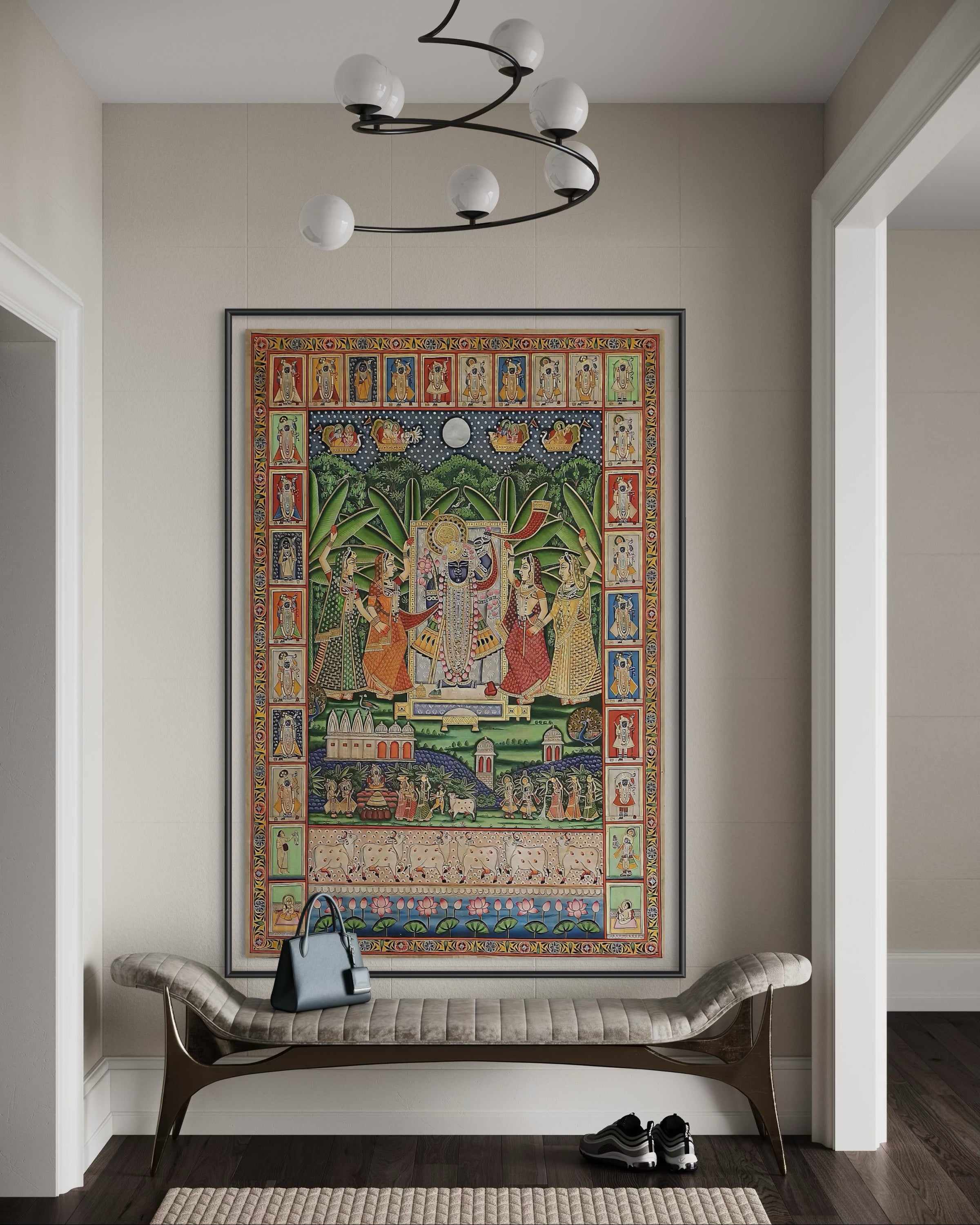 Lord 'Shrinathji' Festival Painting (24k Gold)