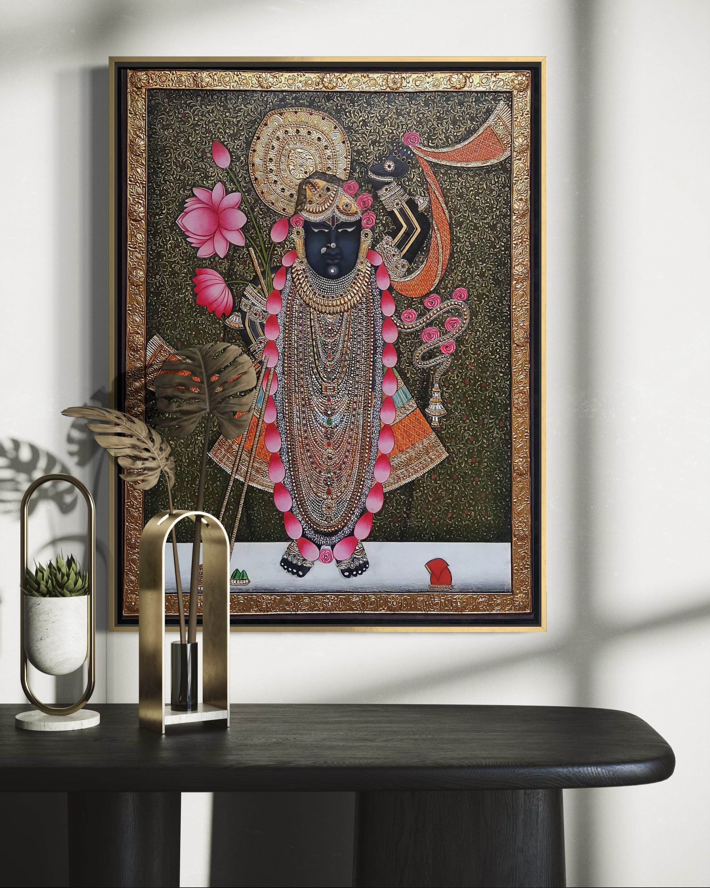 Tanjore- Shrinathji Tanjore- In 24k Gold