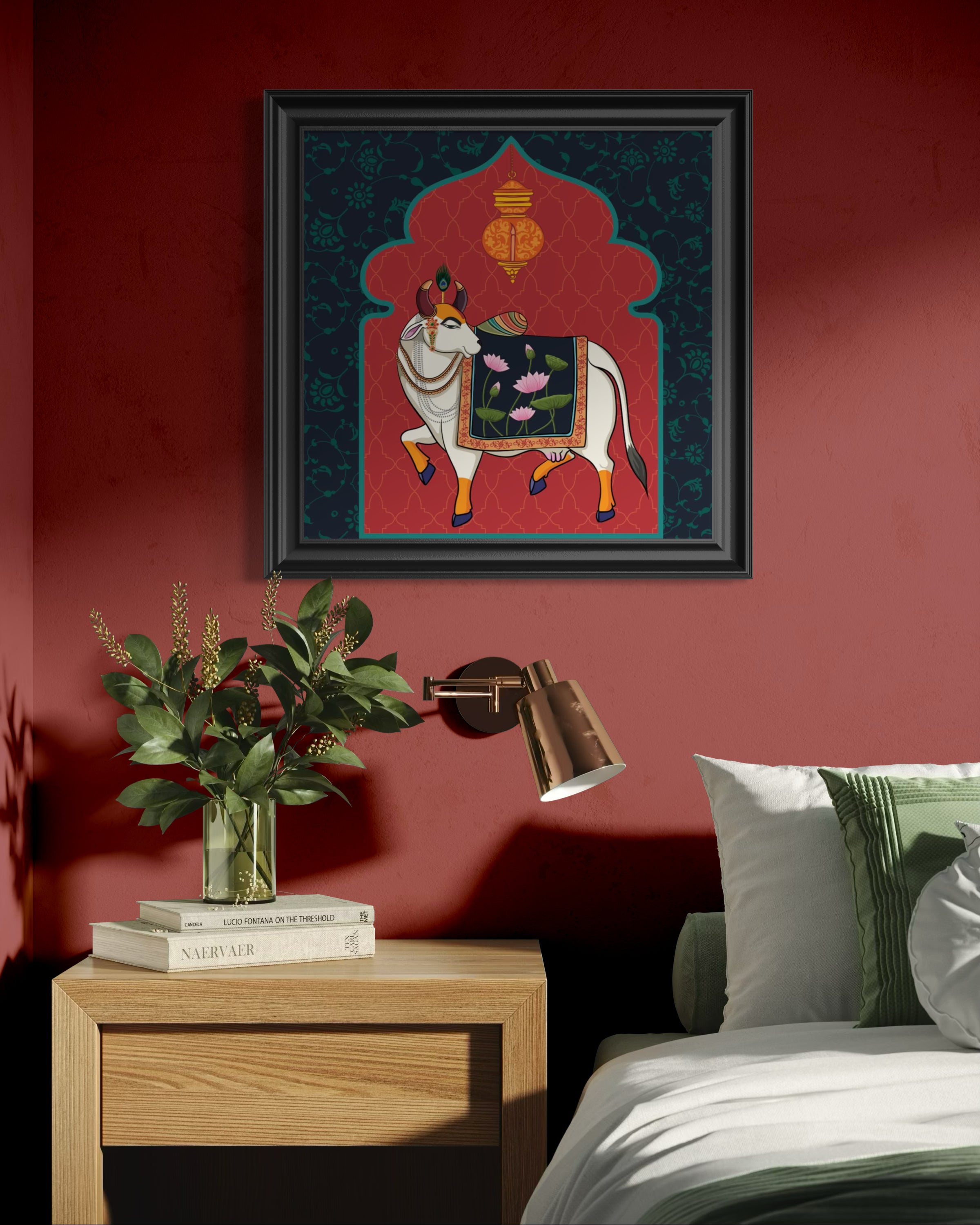 Pichwai Painting- Divine Grace: The Holy Cow As The Muse
