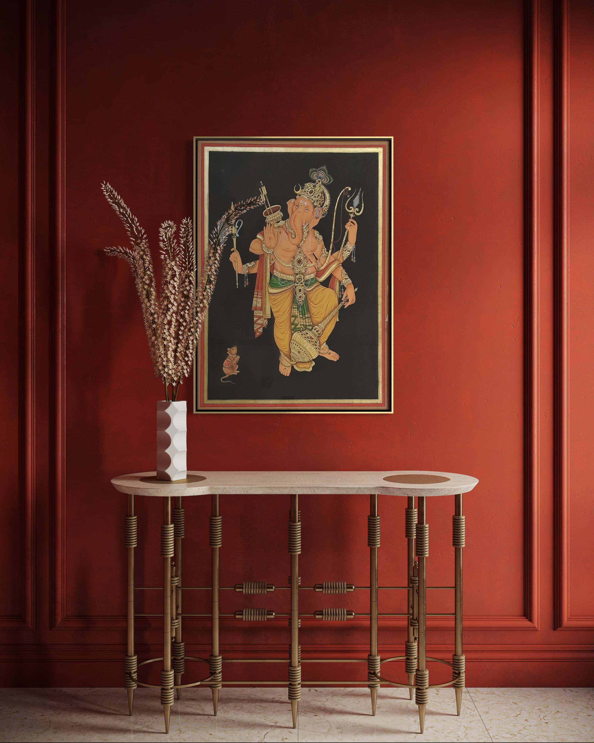 Tanjore Painting – Lord Ganesha in 24k Gold