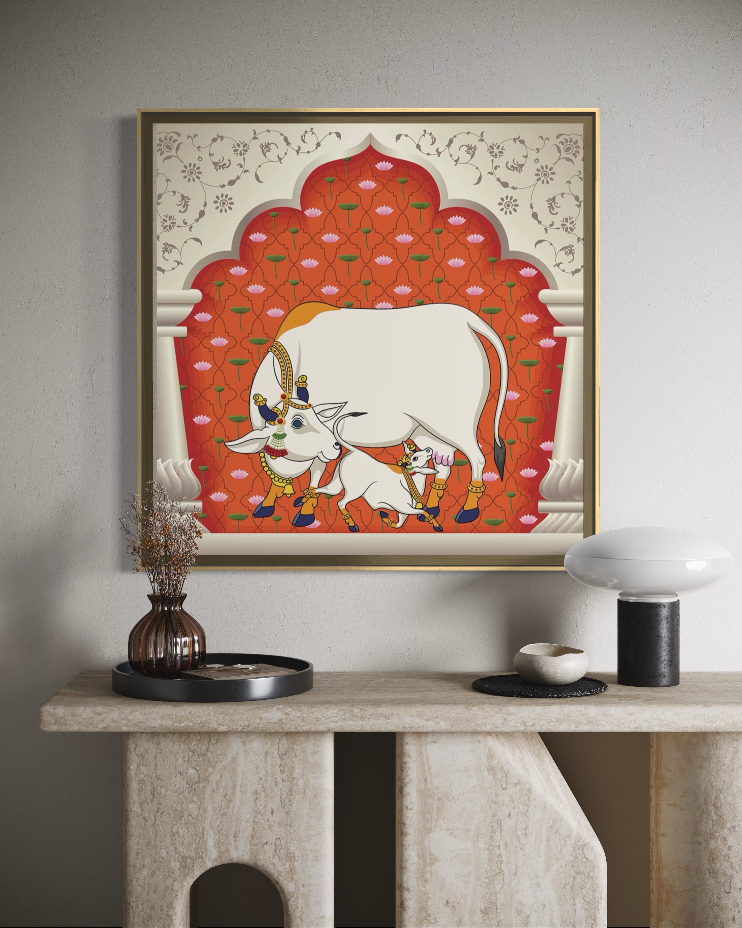 Pichwai Painting- Sacred Cow