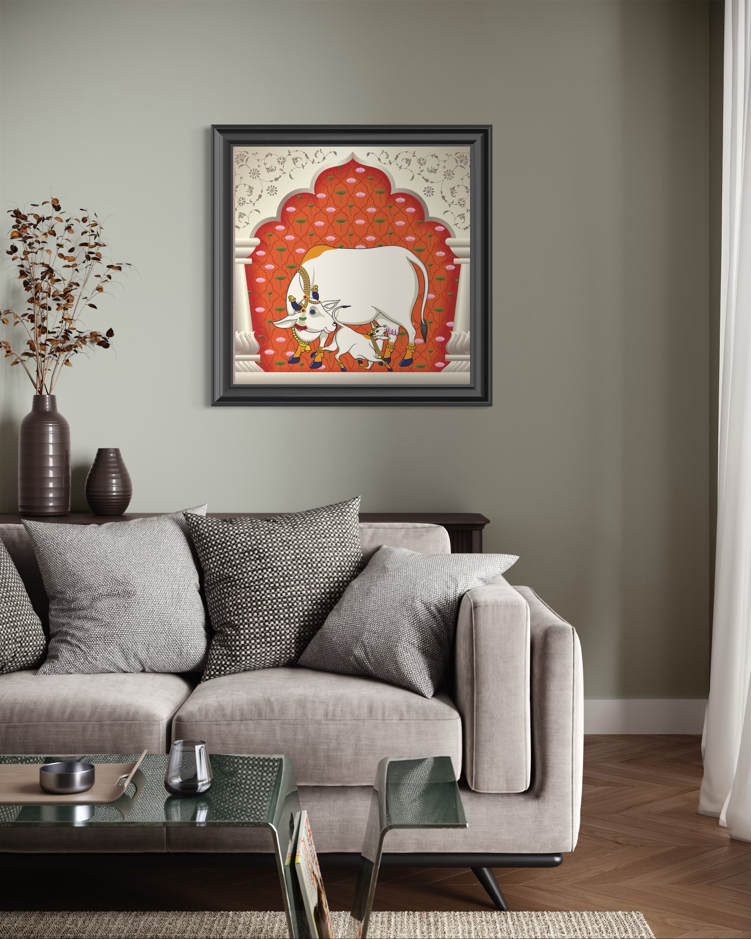 Pichwai Painting- Sacred Cow