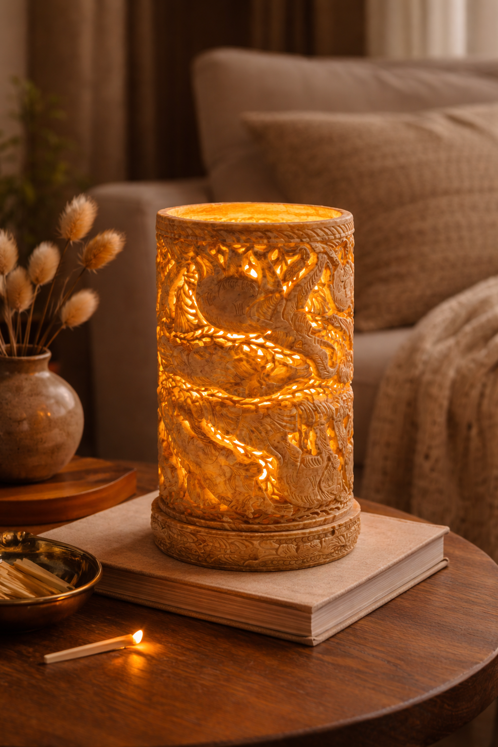 Standing Soapstone Lampshade