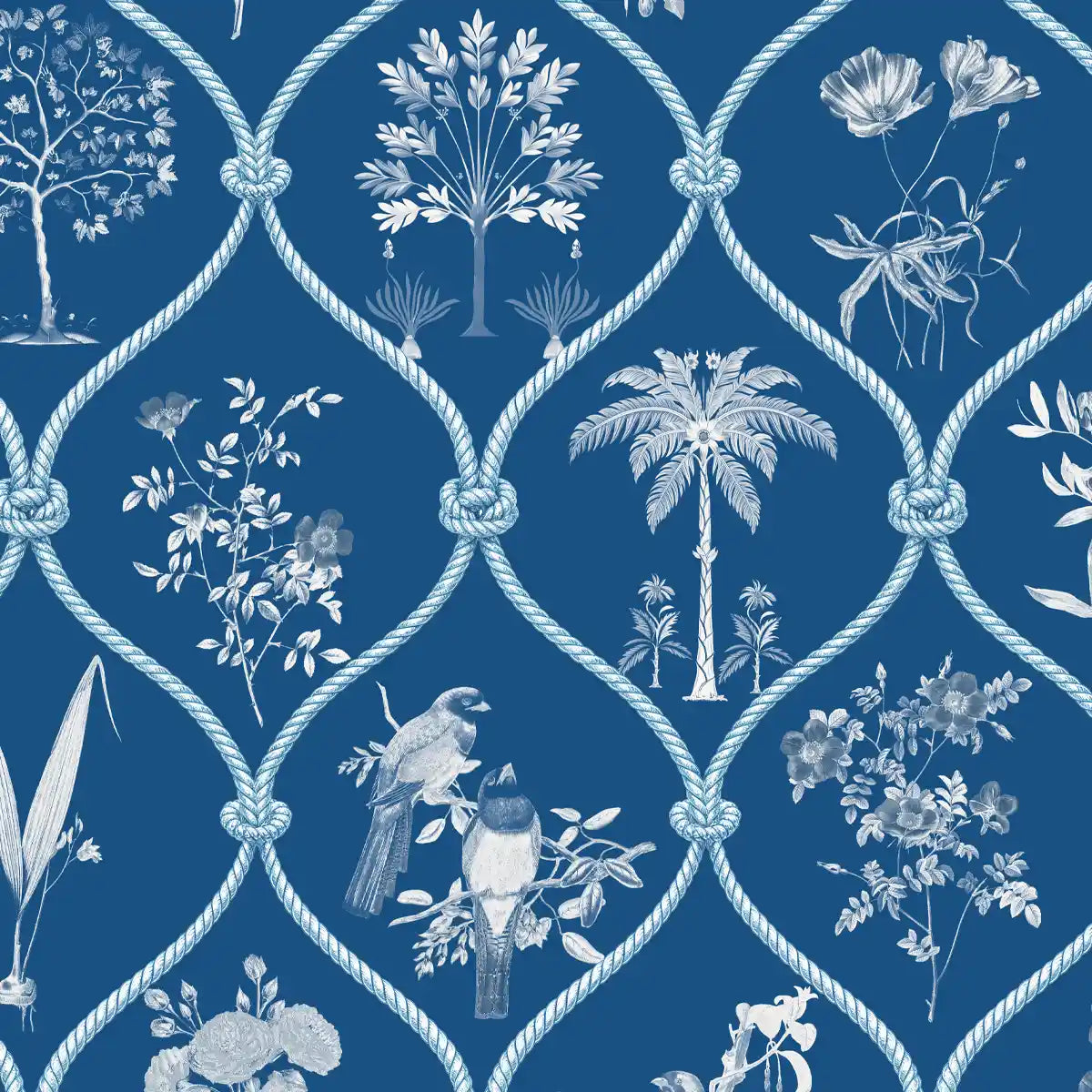 Patterned Legacies: “Indigo Jaali” Wallpaper