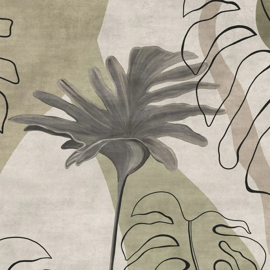 Organic Calm: "Aranya" Tropical Leaf Mural