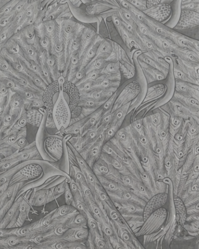 Handpainted – “Krishna in Moonlit Plume”: Contemporary Heritage Painting