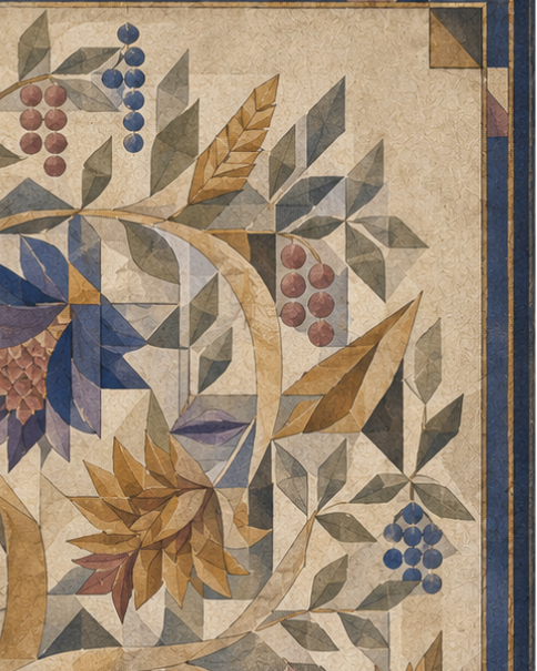 Pichwai – “Kalpavriksha Geometry”: Geometric Tree of Life Painting