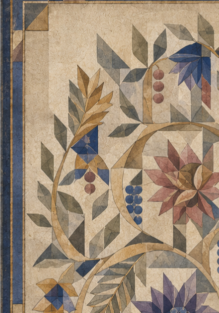 Pichwai – “Kalpavriksha Geometry”: Geometric Tree of Life Painting