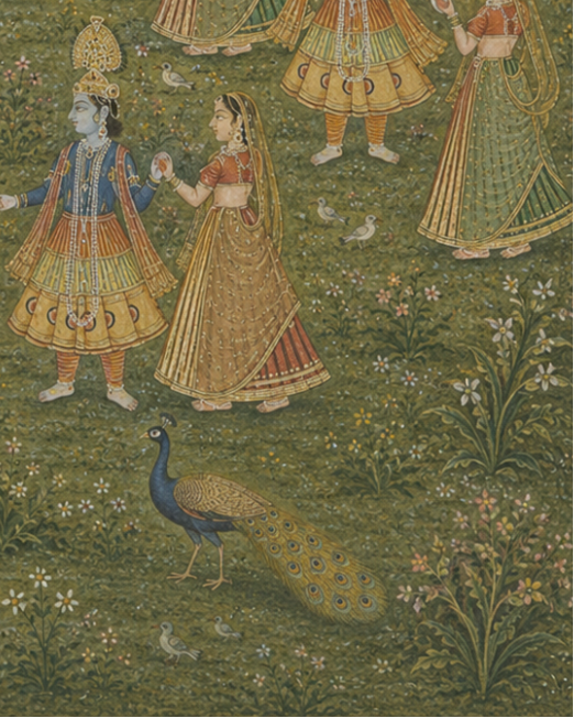 Handpainted – “Sharad Maharaas”: Divine Raas Leela Painting