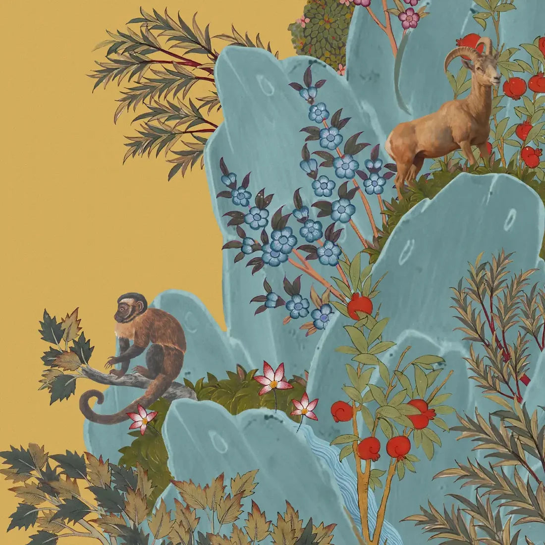Golden Harvest: “Verdant Valley” Wallpaper