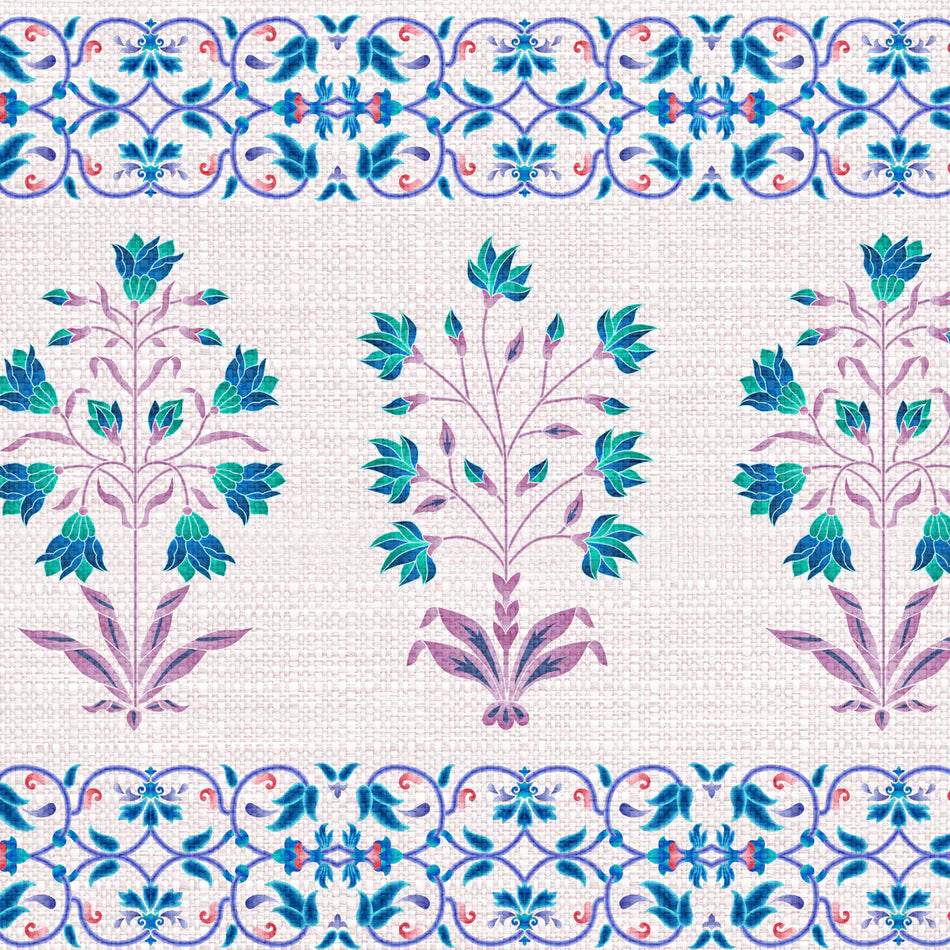 Imperial Geometry: "Mughal Motif" Wallpaper