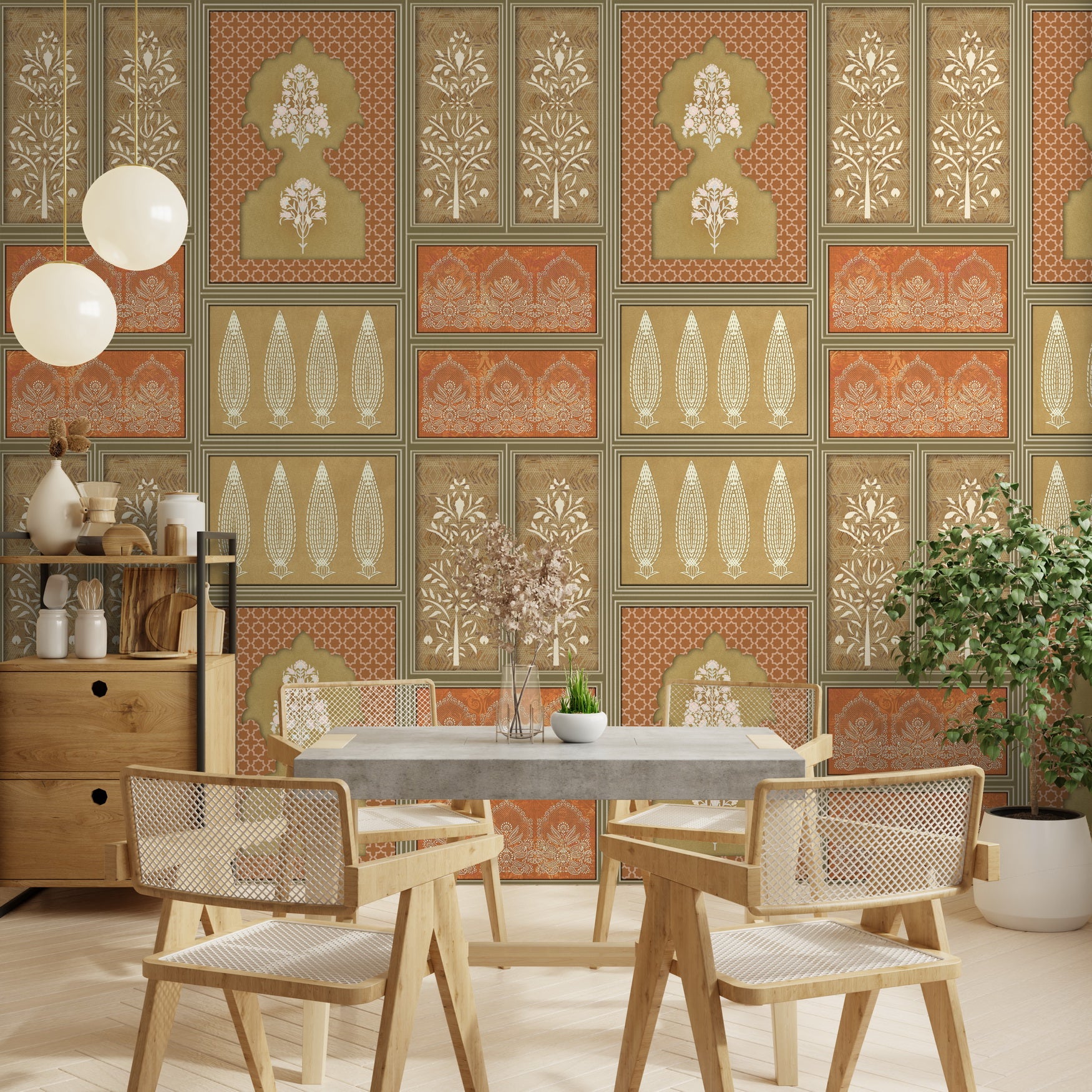 Blooming Inlay Rachana wallpaper - Customized wallpaper by Brahm