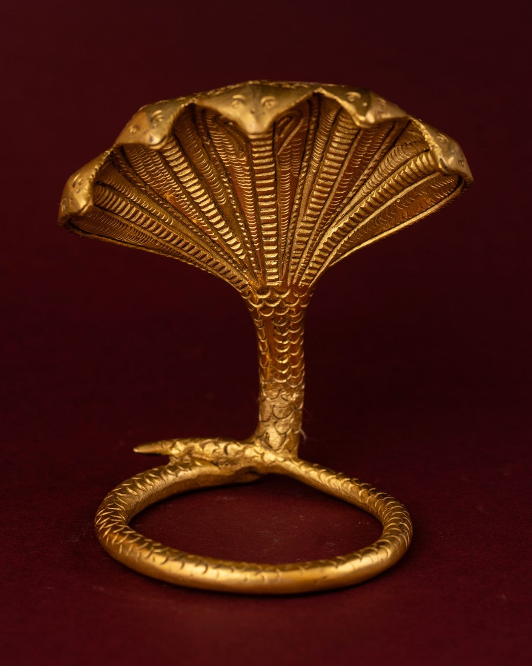 Brass statue of multiheaded snake