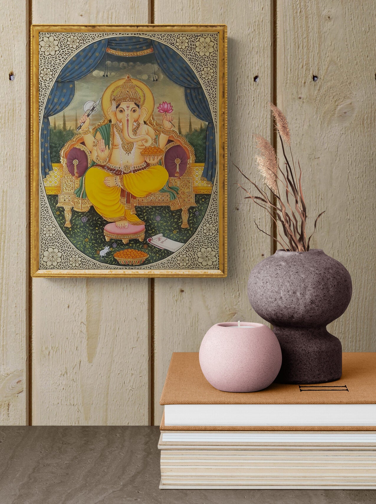 Lord 'Ganesh' Painting On Synthetic Plate