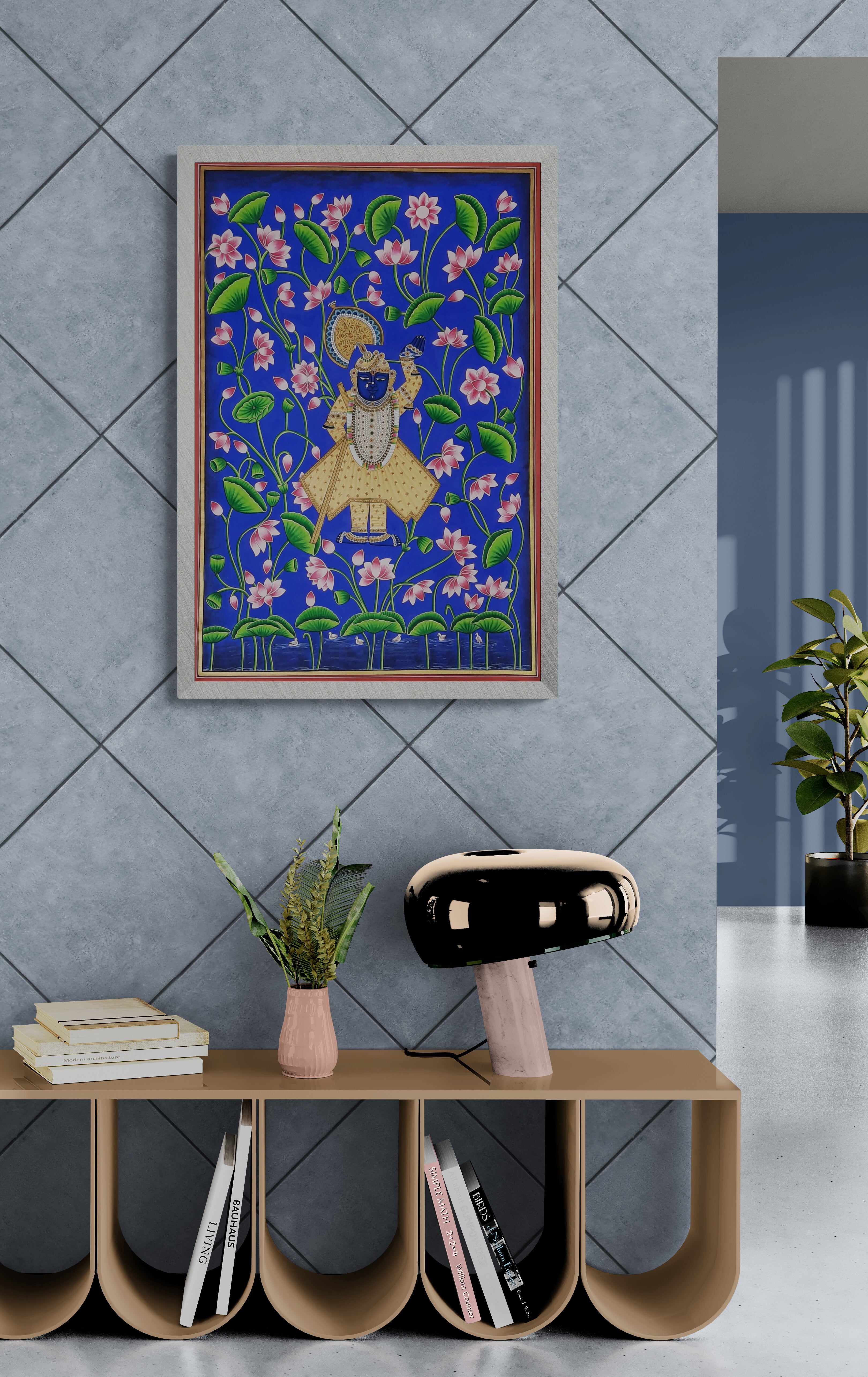 Lord 'Shrinathji' Blue Painting