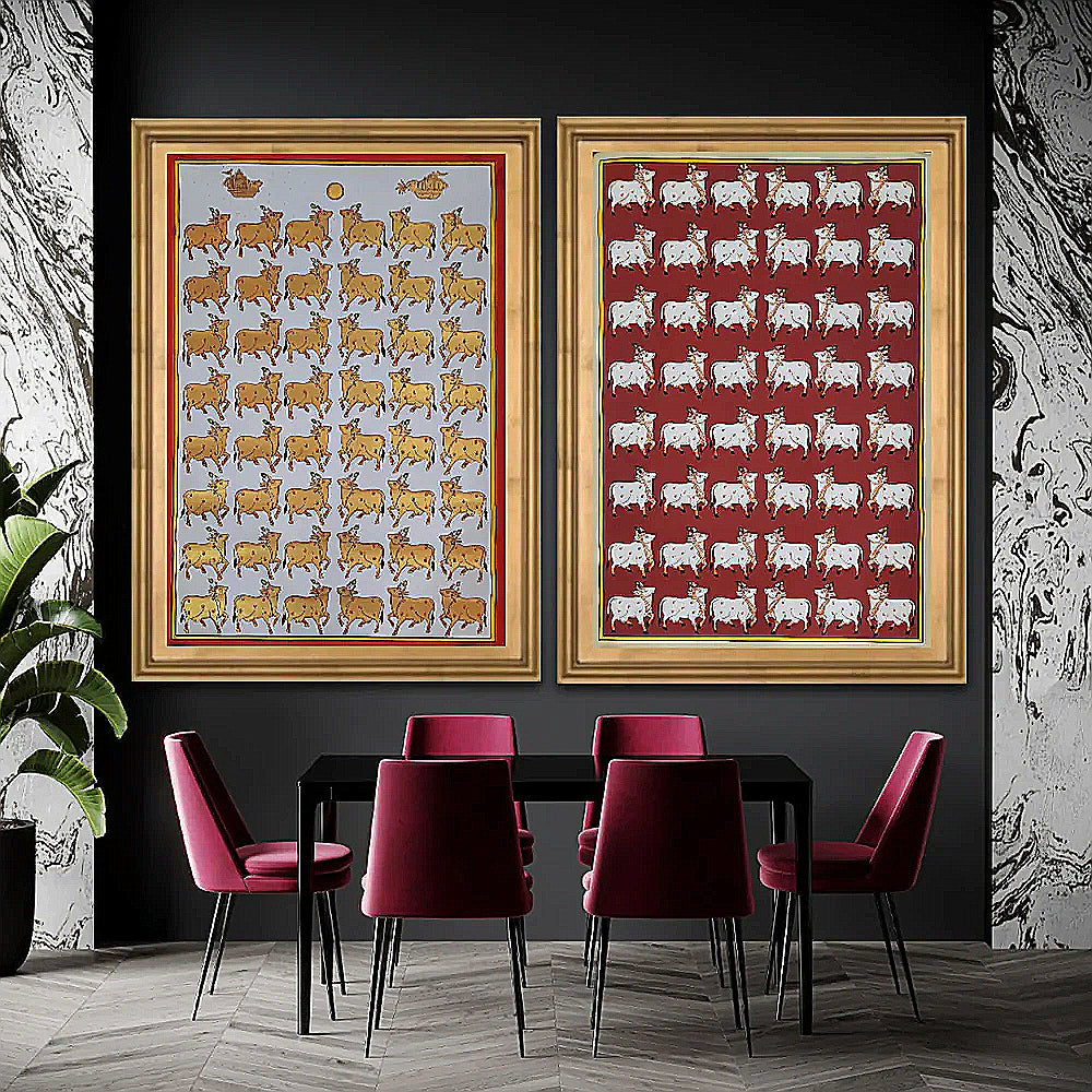 Handmade Cows Pichwai Painting