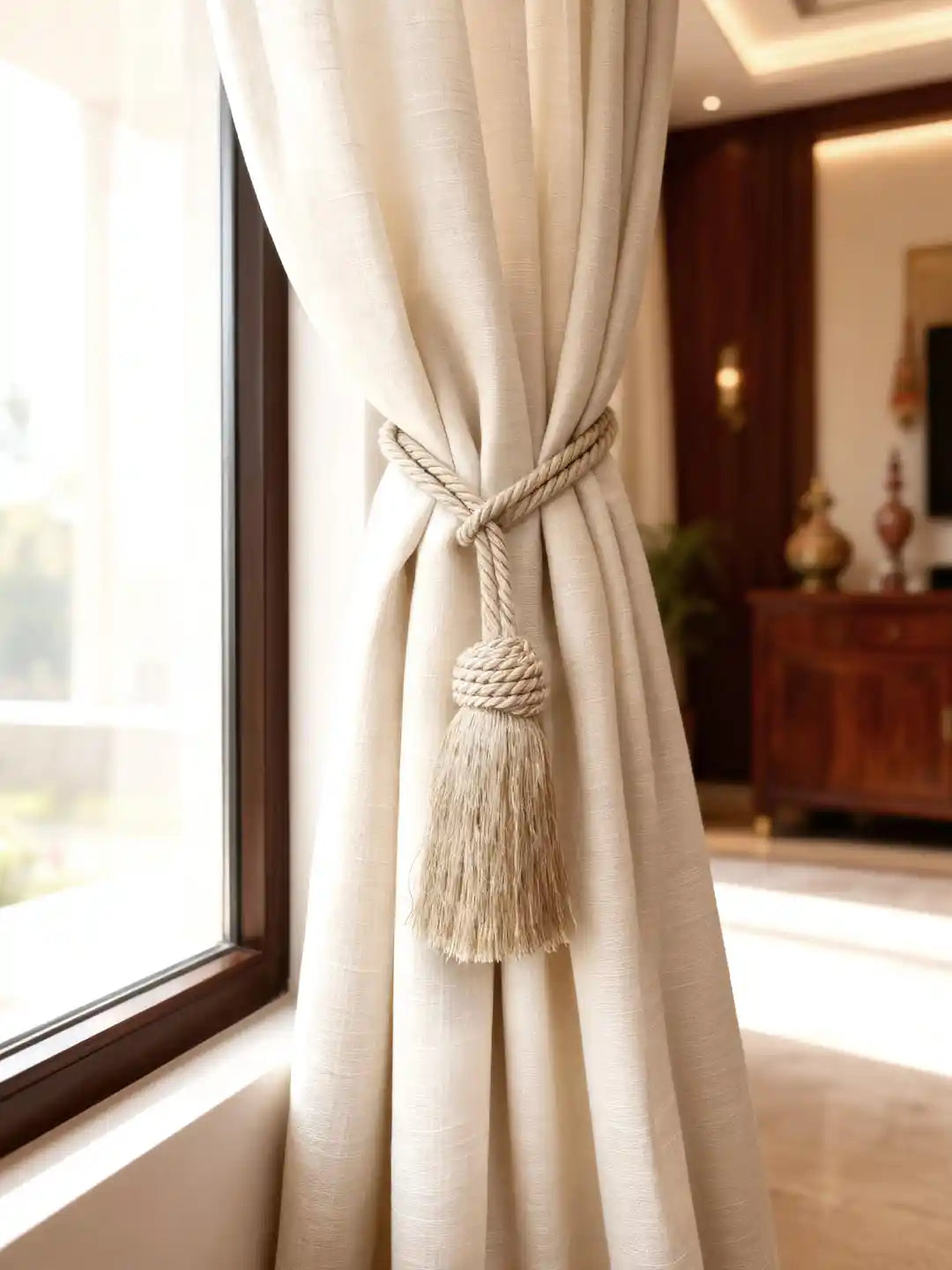Frosted Silk Handcrafted Curtain Tieback