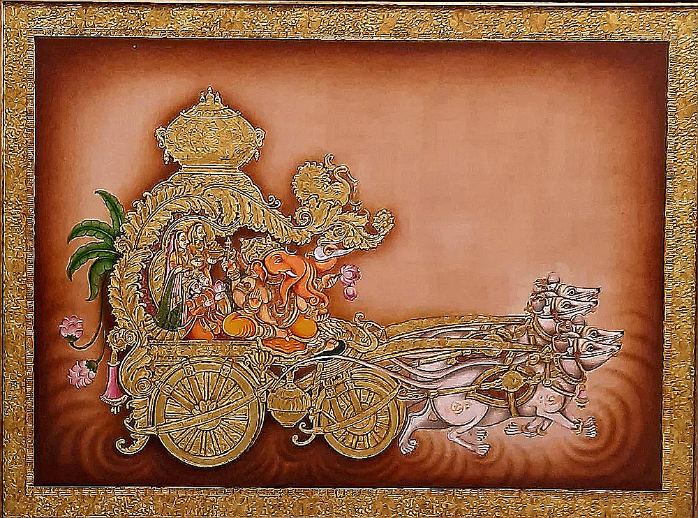 Lord Ganesha Tanjore Painting
