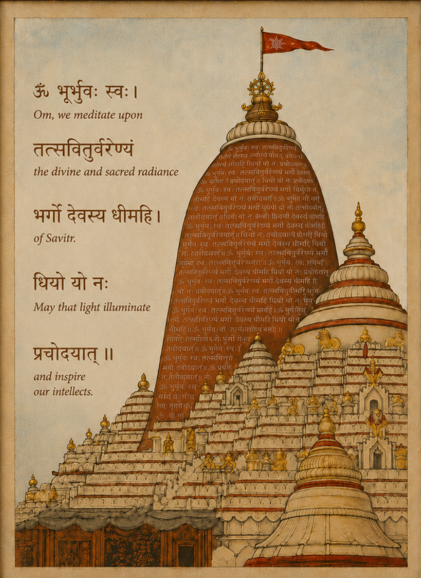 Jagannath Temple: The Sacred Skyline Print
