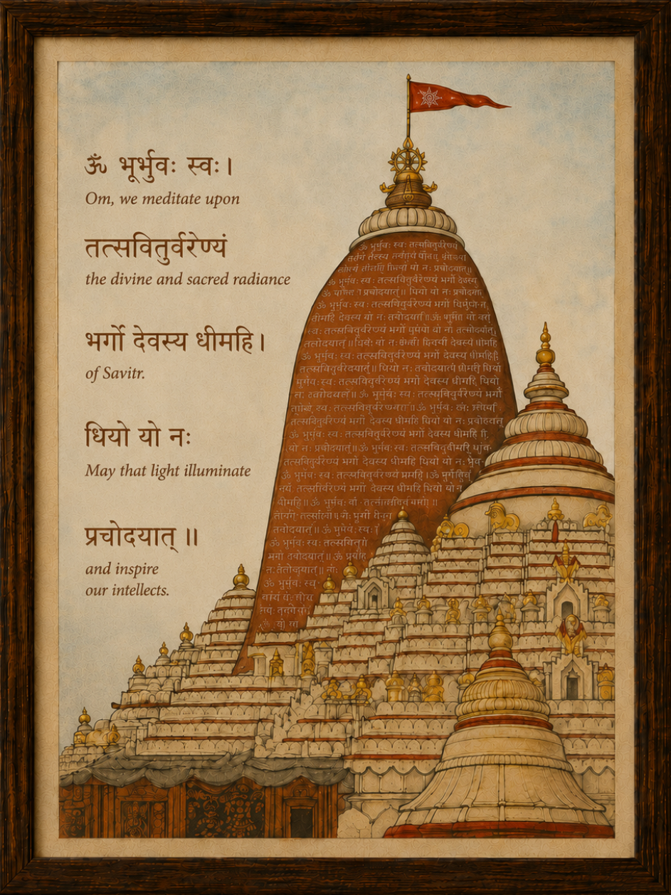 Jagannath Temple: The Sacred Skyline Print