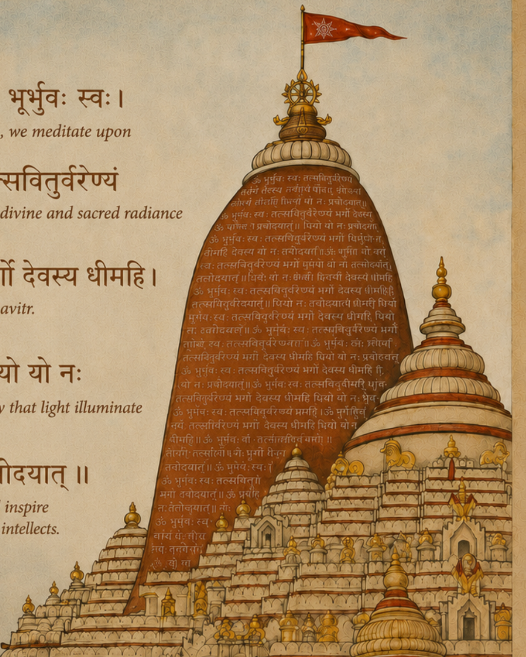 Jagannath Temple: The Sacred Skyline Print
