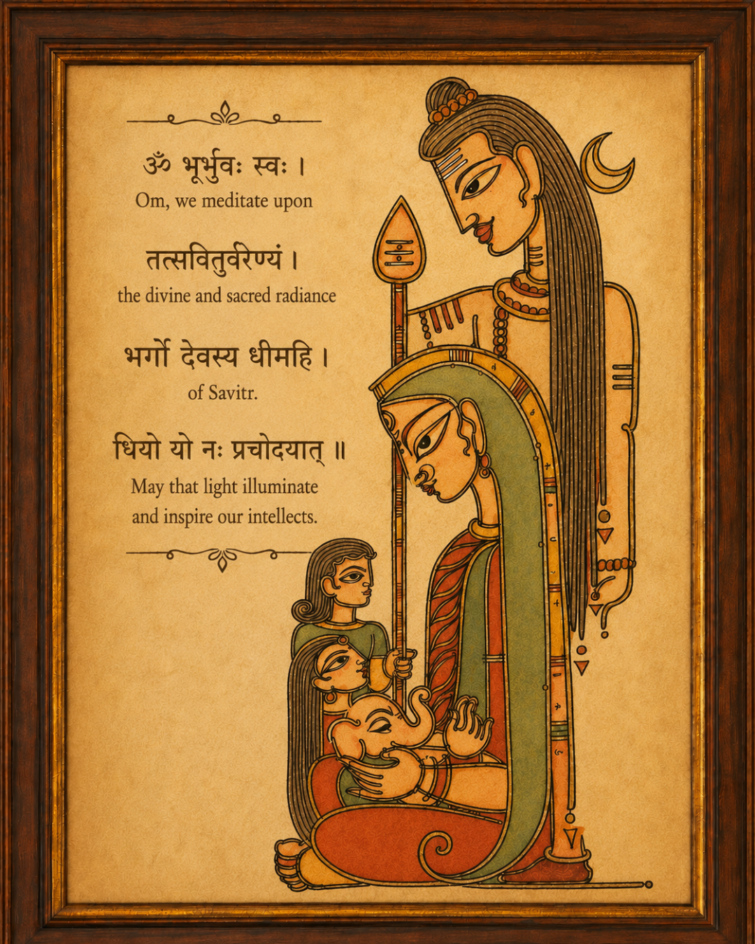 Shiva Parivar: The Divine Family Print