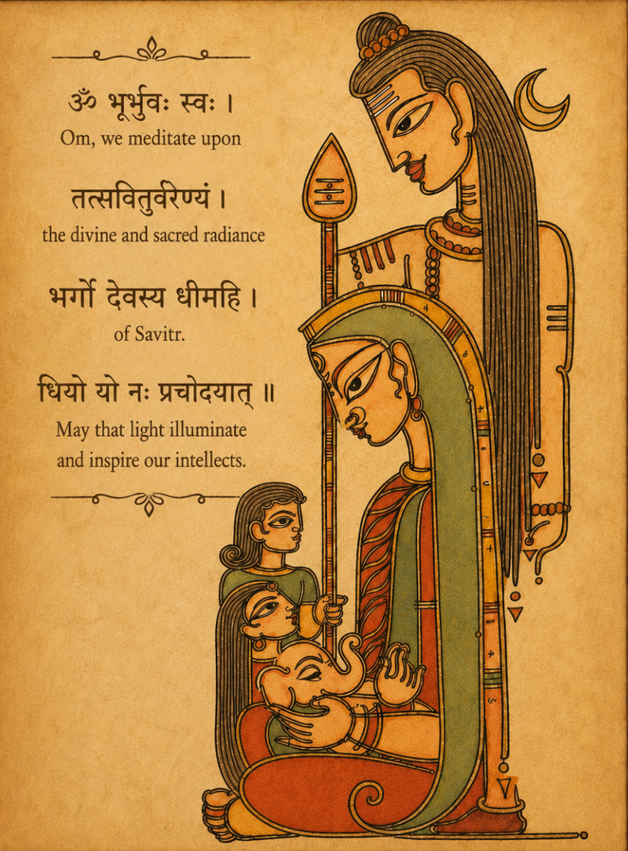 Shiva Parivar: The Divine Family Print