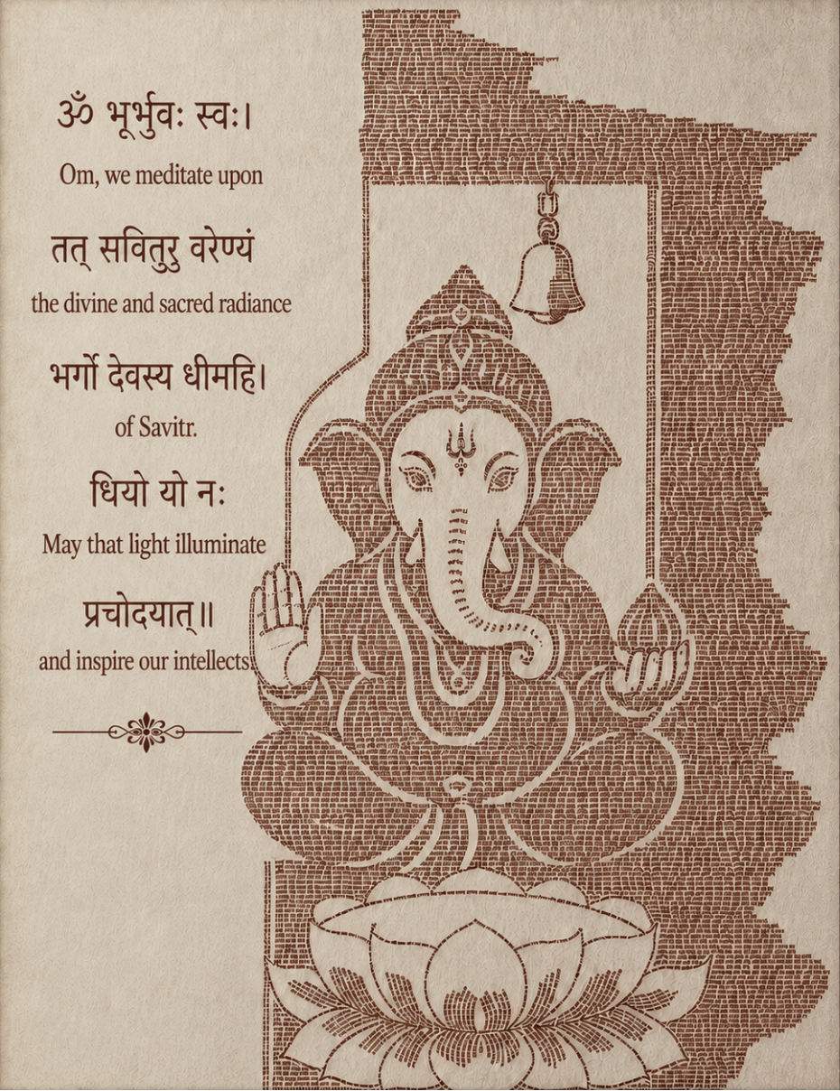 Ganesha: The Lotus Blessing Print