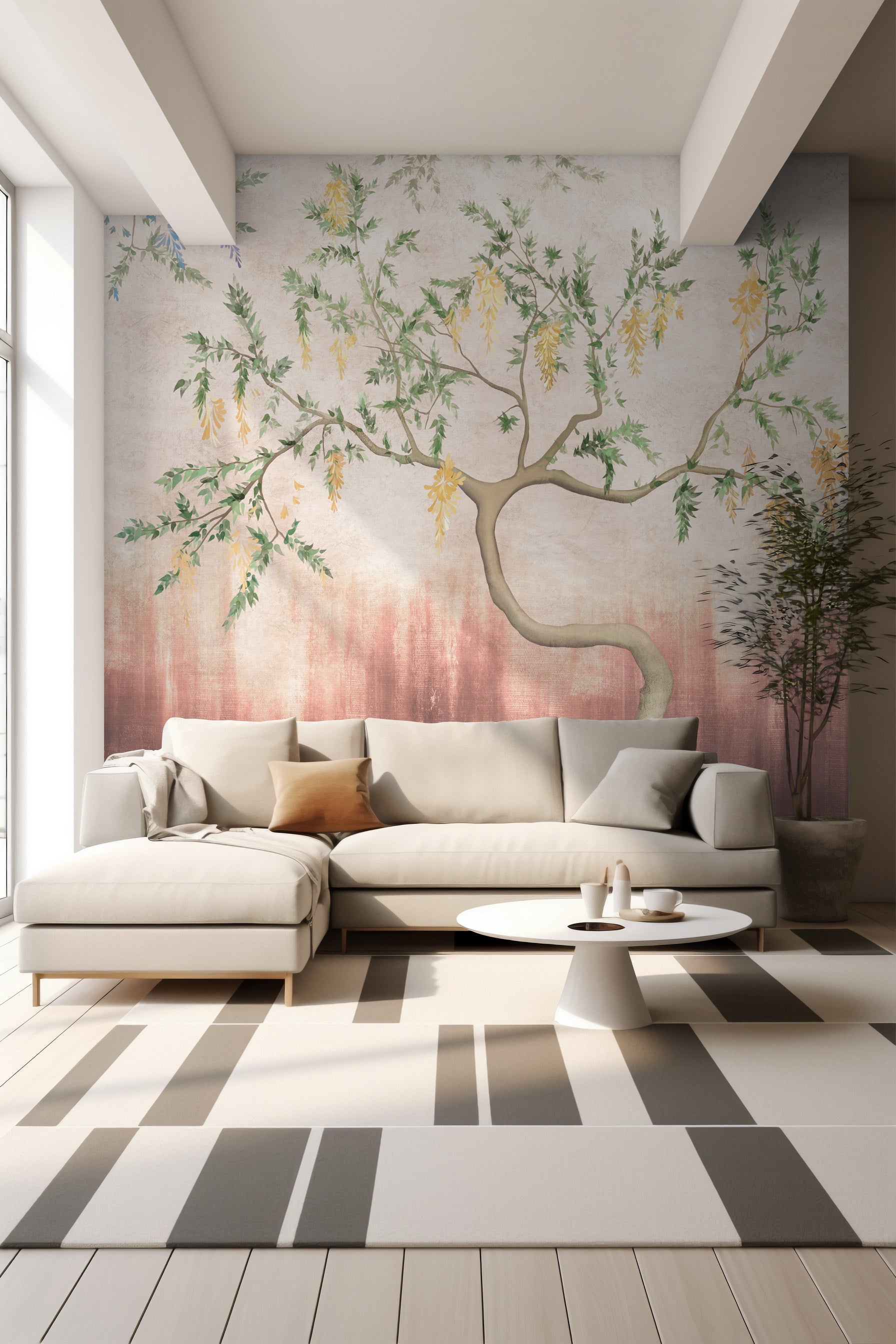 Golden Blossoms Wallpaper - Customized Beautiful floral wallpaper by Brahm